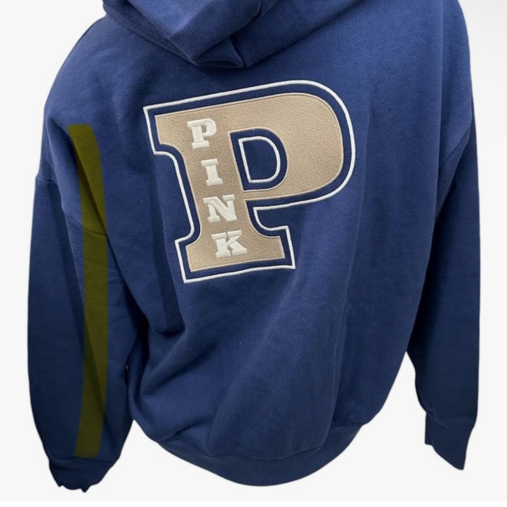 PINK Victoria's Secret Zip-Up Blue Sweater - Picture 5 of 6